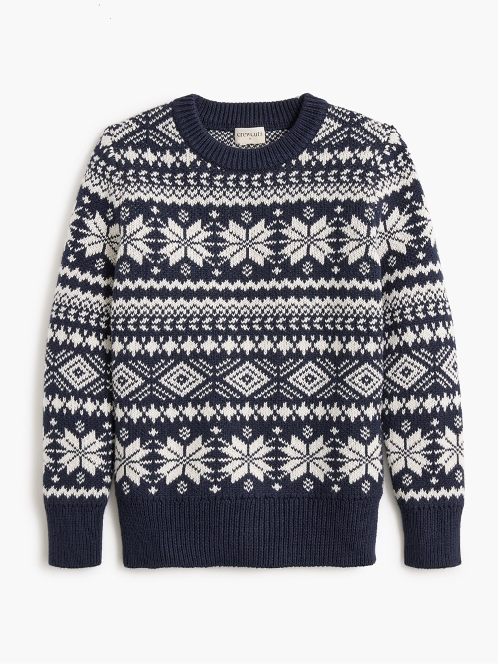Crewcuts Navy and White Boys' Fair Isle sweater